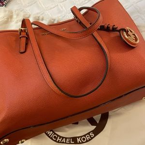 Michael Kors Shoulder Tote Bag - Orange